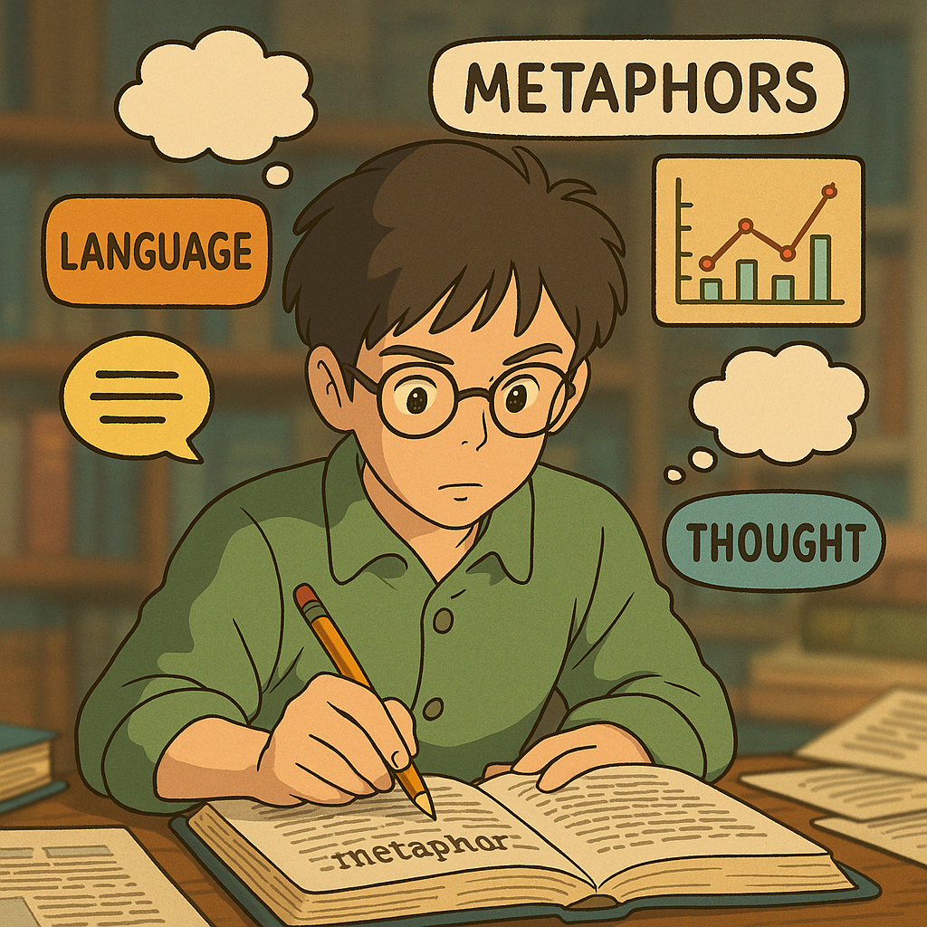 A student analyzing metaphors